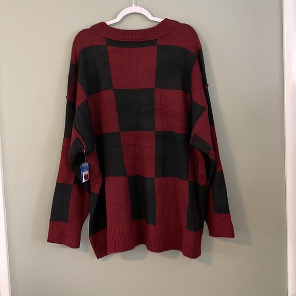 Arizona Jean Co. Women's XXXL NWT Red & Black Sweater - Picture 2 of 11